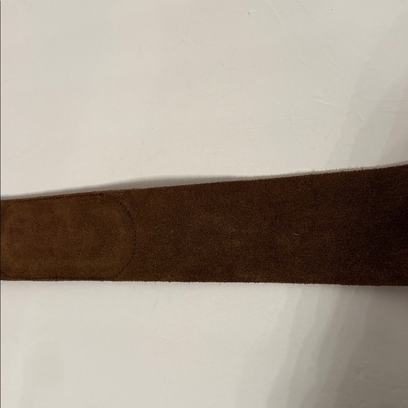 ALL SAINTS JACKS PLACE VINTAGE BELT WIDE BROWN LEATHER BRAID ACCENT SIZE L - Picture 12 of 13